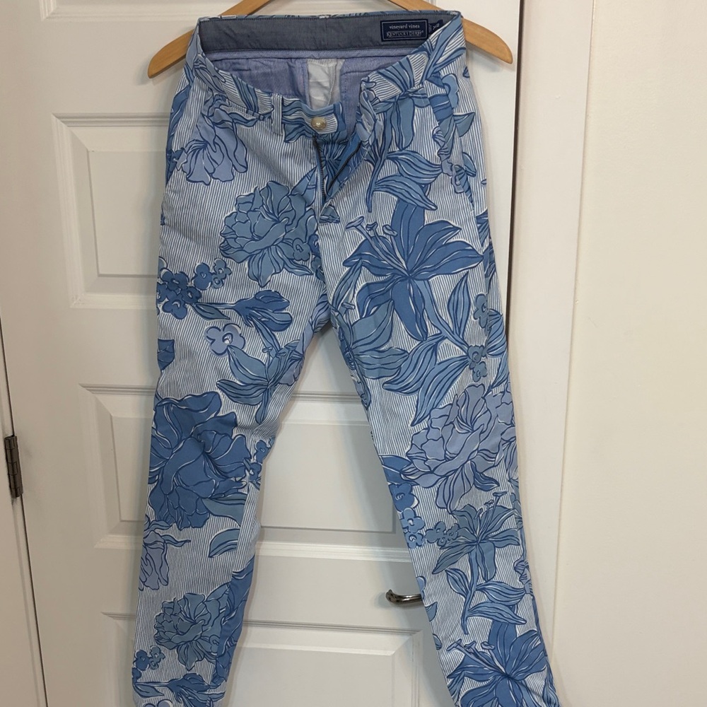 Vineyard Vines Blue Floral Suit pants kentucky derby special edition